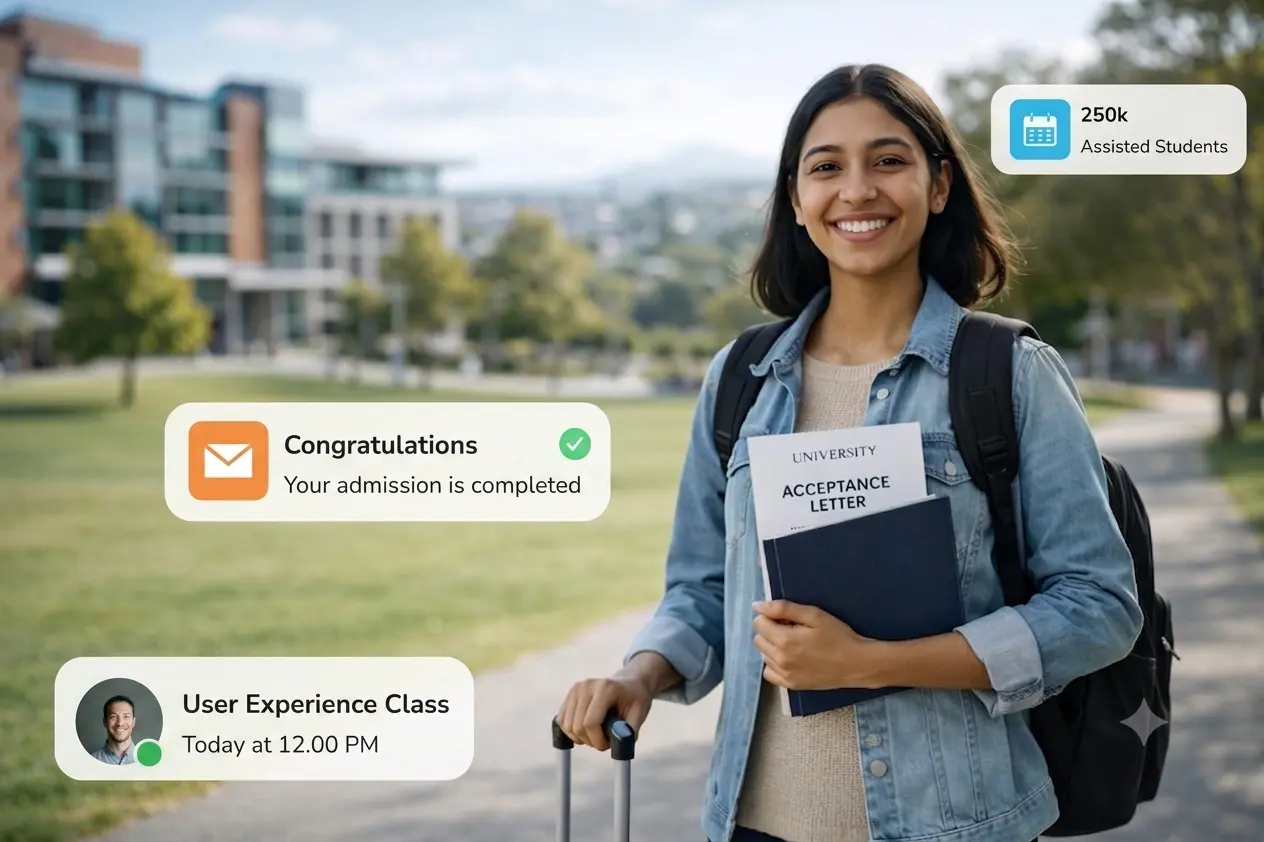 International students enjoying campus life